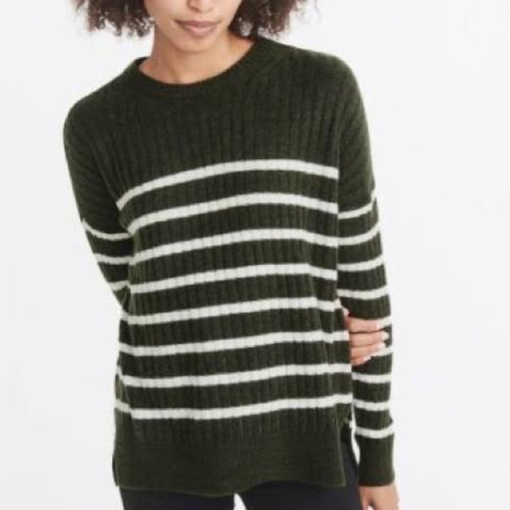 Green Striped Abercrombie Sweater